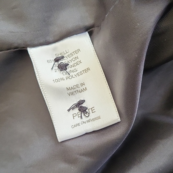 EUC 7th Avenue women's plaid 1 button blazer jacket, 2P, black white - Picture 9 of 10